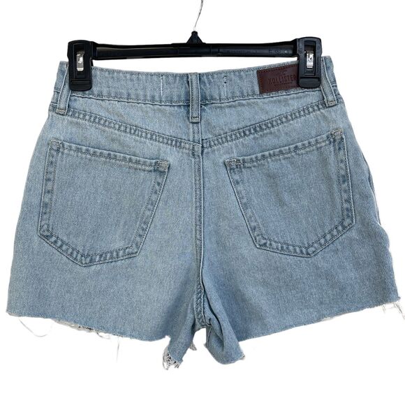 Hollister SZ 0 (W24) Mom Jean Shorts Ultra Hi-Rise Vintage Relaxed Distressed - Picture 4 of 8